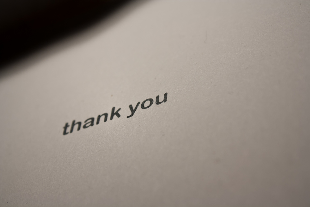 thank you note