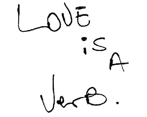love, handwritten