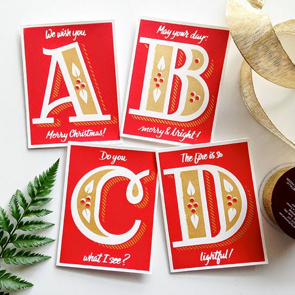 christmas, holiday, cards, letterpress, 