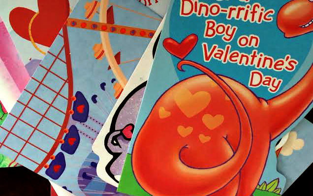 valentines day, recycle, cards,
