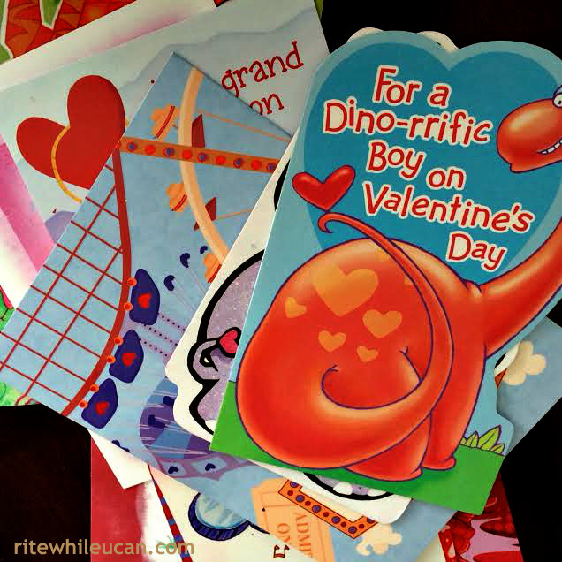valentines day, recycle, cards,