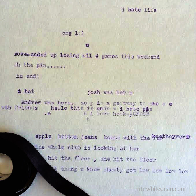 typewriter, games, letters, print, ink