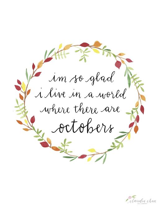 October, Lucy Maud Montgomery, Fall, canada, quotes, printables