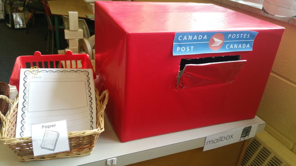 canada post, mail, letters, snail mail, kindergarten, school, post office, classroom