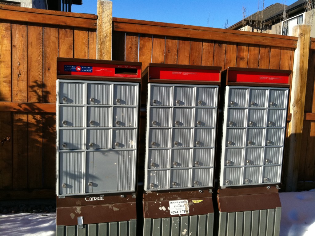 post box or mail box, mail, snail mail, letters, canada post,