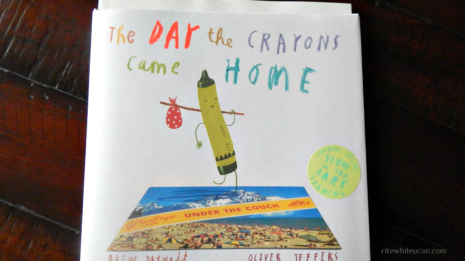 crayons write postcards, children's books, books, letters, 