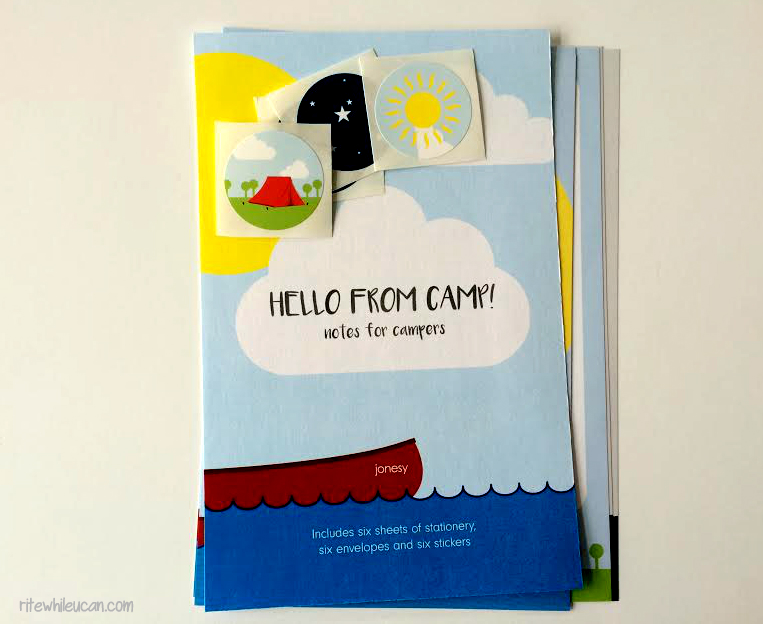 win stationery for your camper