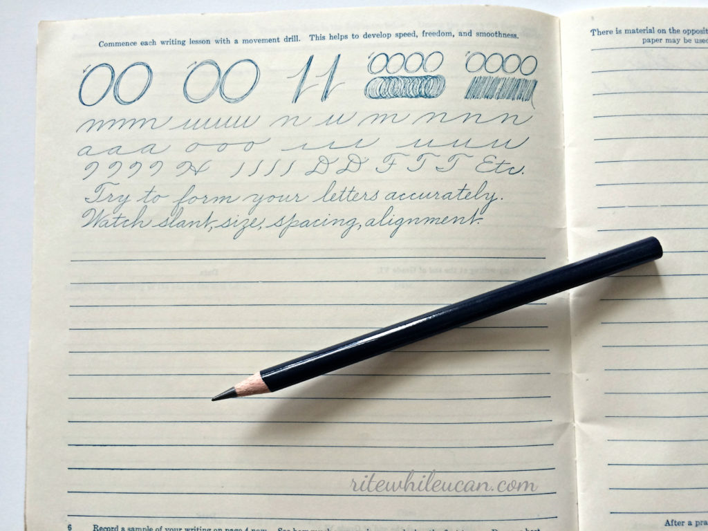 vintage handwriting 101, back to school