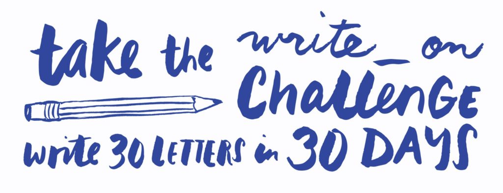 write_on letter writing campaign 2017, National Letterwriting month, 