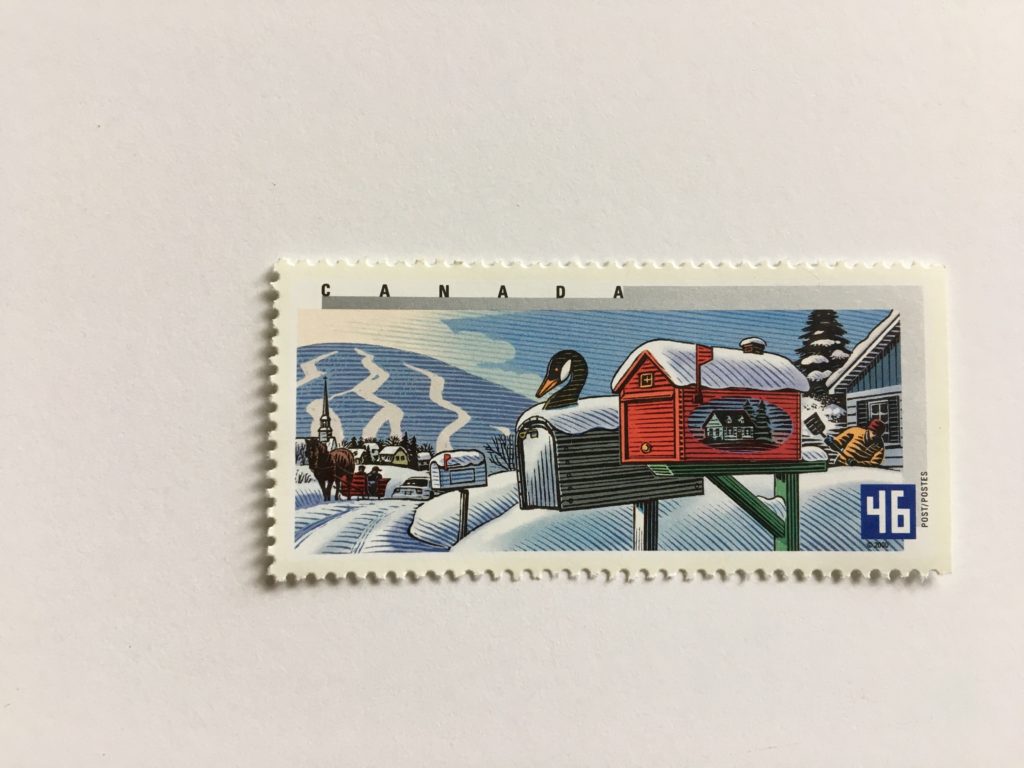 Stamps of mailboxes