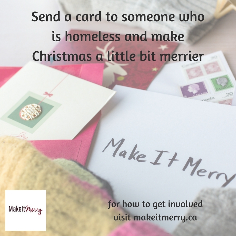 send a Christmas card to someone who is homeless