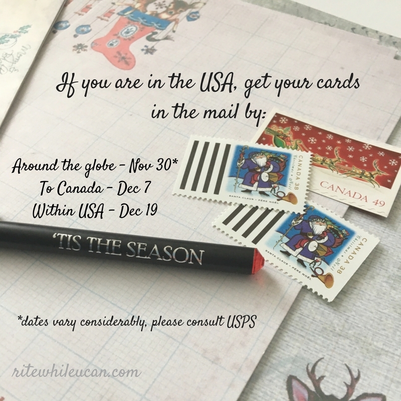 Christmas card mailing deadlines