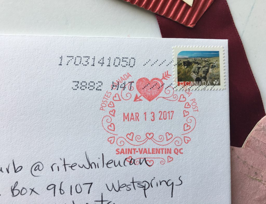 Send away for a Valentine's postmark